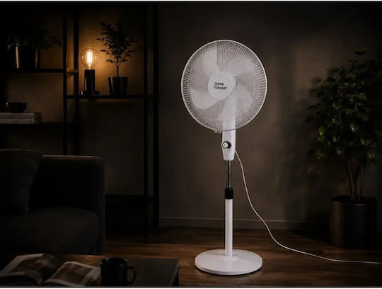 Verk Group Подов вентилатор 40W с диаметър 40cm Бял
