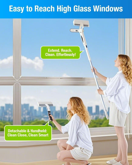 Telescopic Rotating Window Brush Spray System Spray Window Cleaner Spray Function Telescopic Handle 45°