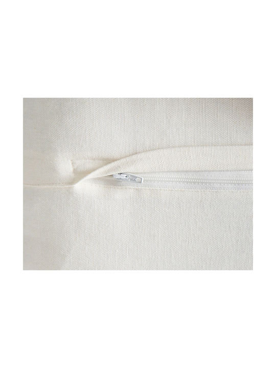 Beliani Μαξιλάρι Καναπέ Sindora από 100% Βαμβάκι White 45x45εκ.