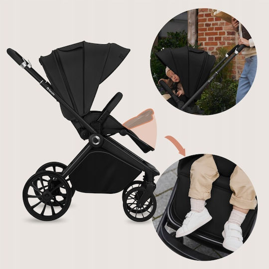 Lionelo Mika Plus Reversible Pushchair Suitable for Newborn Black Onyx 10.9kg