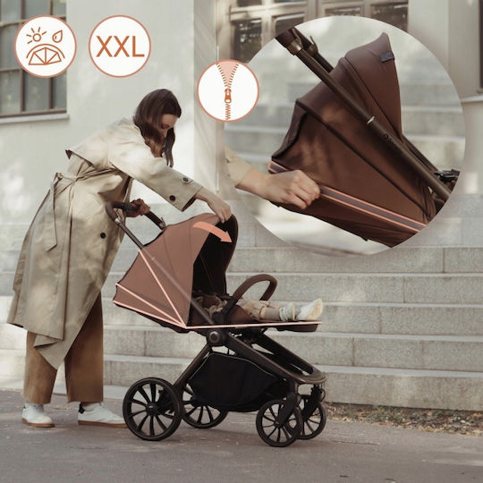 Lionelo Mika Plus Reversible Pushchair Suitable for Newborn Black Onyx 10.9kg