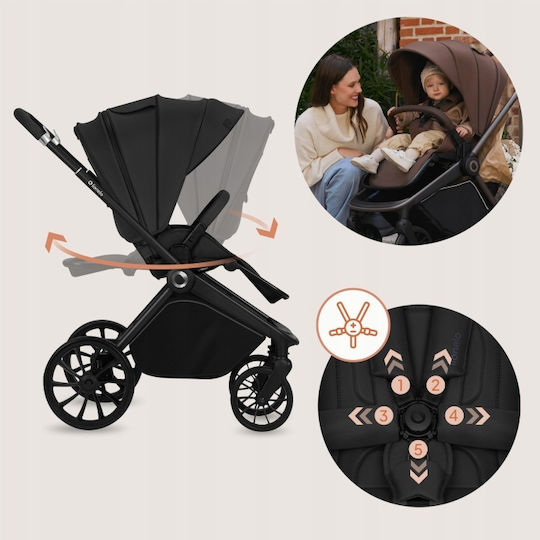 Lionelo Mika Plus Reversible Pushchair Suitable for Newborn Black Onyx 10.9kg