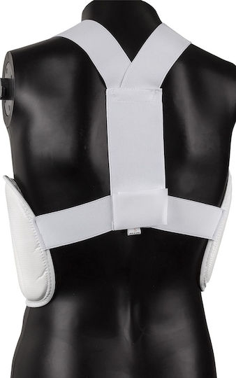 External Karate Chest Protector Tokaido Youth League WKF Approved White