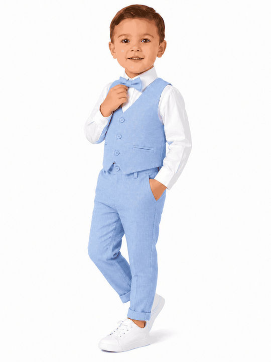 TakTakBaby Baptism Suit for Boy Light Blue 4 Pieces