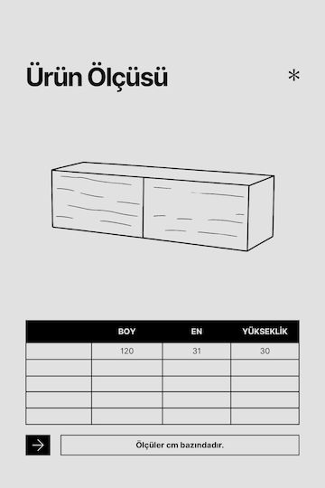 TV-Ständer Blau M120xP32xH30cm