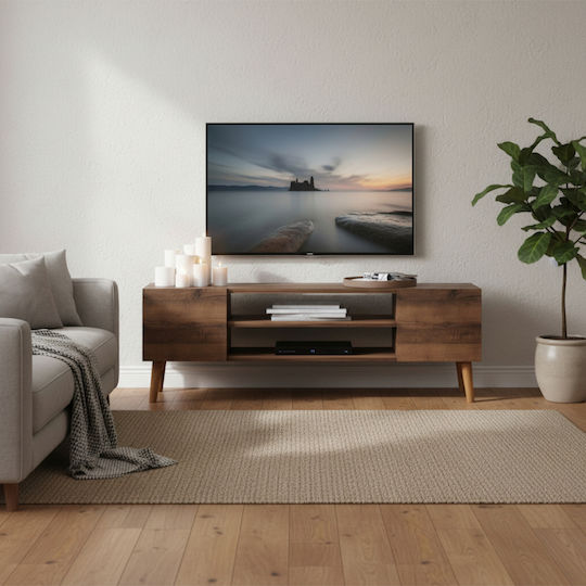 Подово Телевизионно Мебел Кафяво 120x30x40 см
