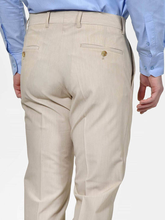 Men's Trousers Elastic Beige