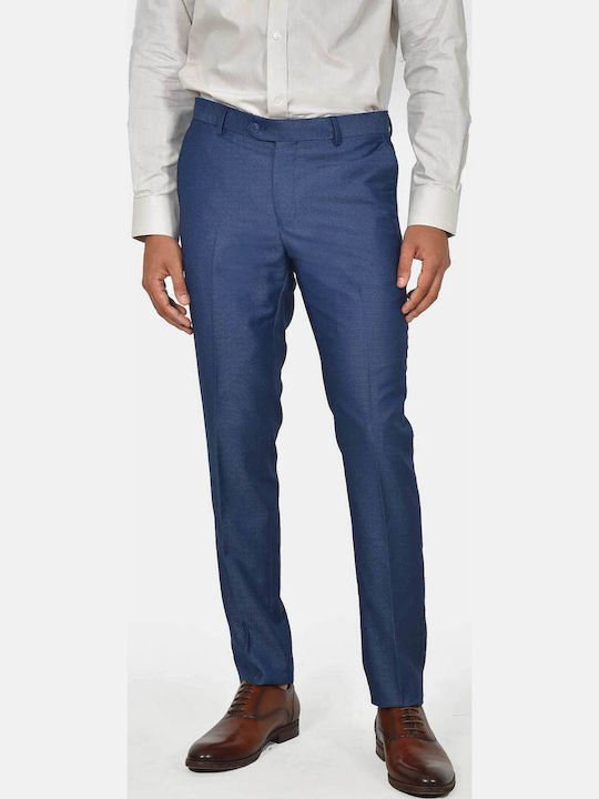 Men's Suit with Vest Slim Fit Blue