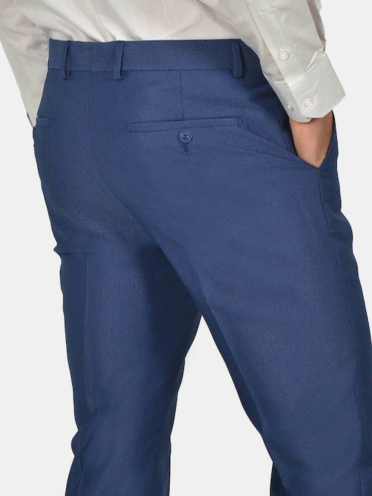 Men's Suit with Vest Slim Fit Blue