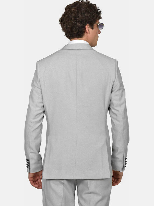 Men's Groom's Suit with Regular Fit Grey