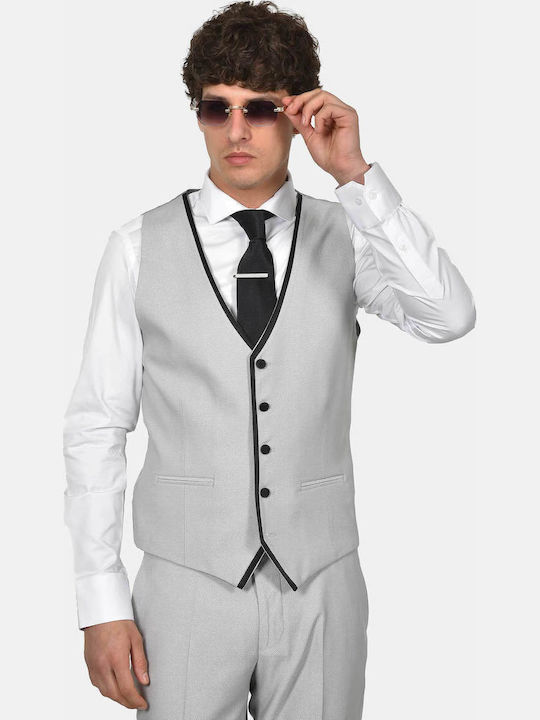 Men's Groom's Suit with Regular Fit Grey
