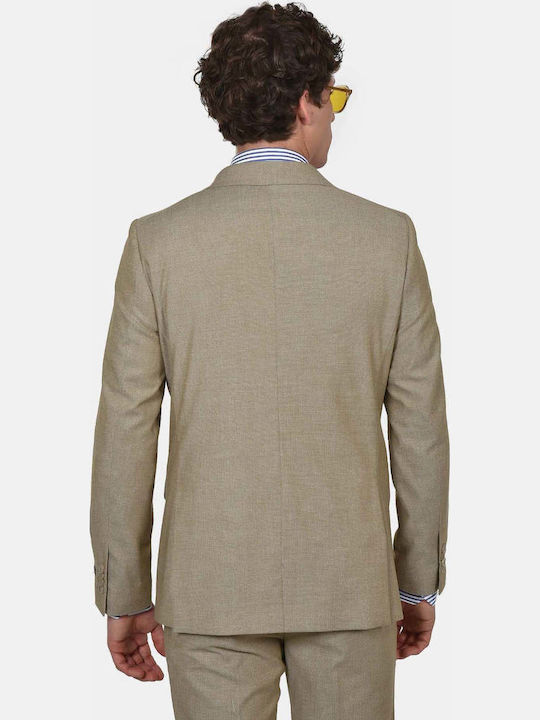 Herrenanzug mit Schlank Passform Camel