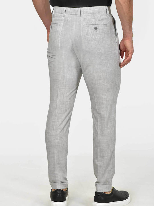 Winter Men's Suit with Vest Slim Fit Light Grey