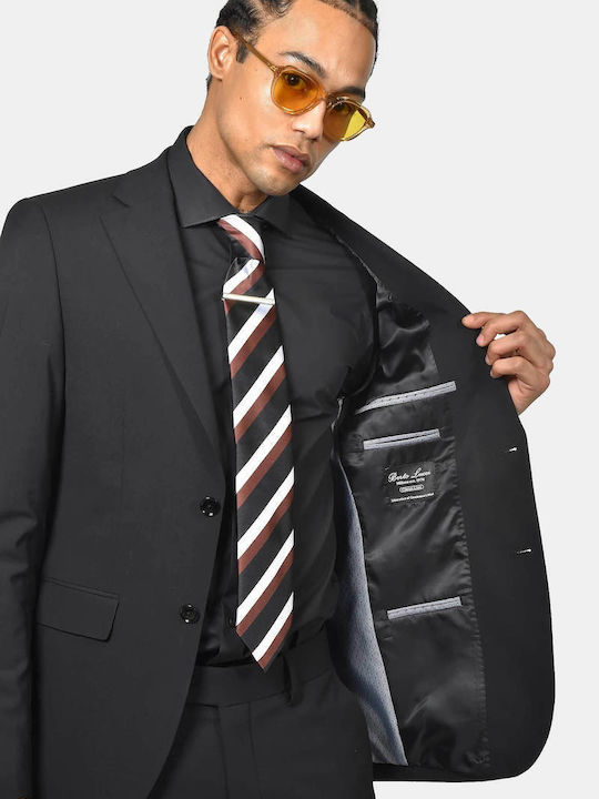 Winter Men's Suit with Regular Fit Black