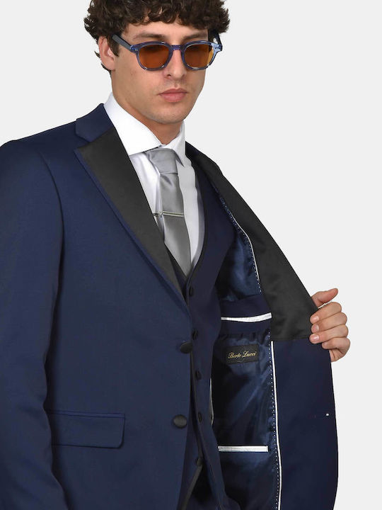 Men's Groom's Suit with Regular Fit Navy Blue