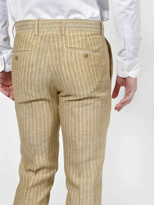 Summer Men's Suit with Regular Fit Beige