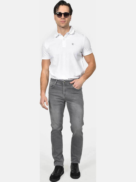 Herren Jeanshosen Elastisches mit Entspannter Anwendung Graue Offene