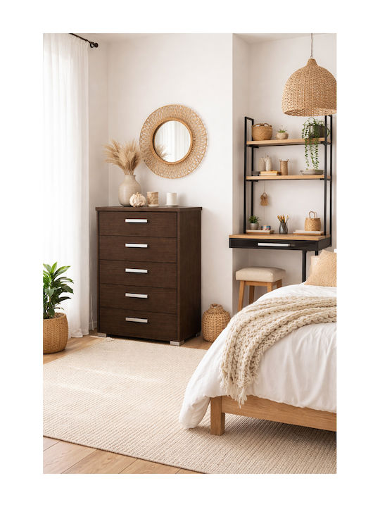 Chest of Drawers Wooden Wenge 60x45x90cm