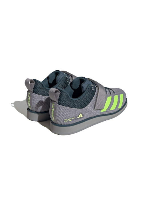 Powerlift 5 Weightlifting Sport Shoes Crossfit Grey Three / Lucid Lemon / Arctic Night