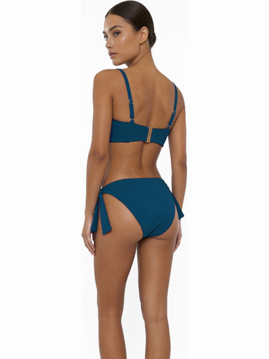 Strapless Bikini Top D Cup Navy Μπλε