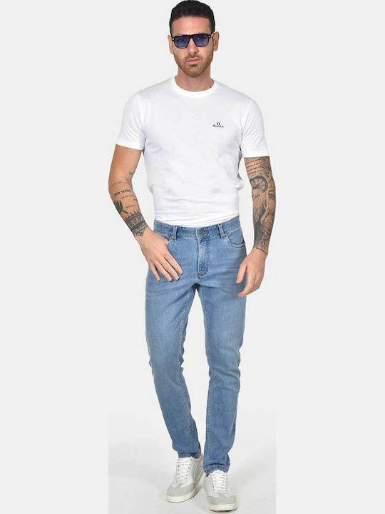 Herren Jeanshose Elastisches mit Schlank Anwendung Blau