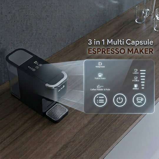 Arielli Automatic Espresso Coffee Machine 1545W 20bar Black ACM-1620MULTI