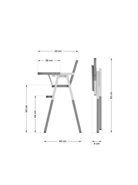 Tulano Foldable Baby Highchair Grey