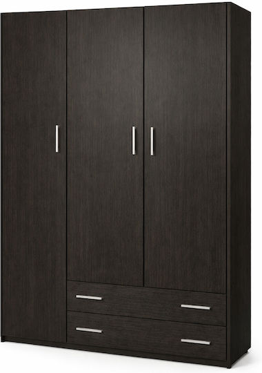 Τρίφυλλη Ντουλάπα Wenge 150x60x180cm