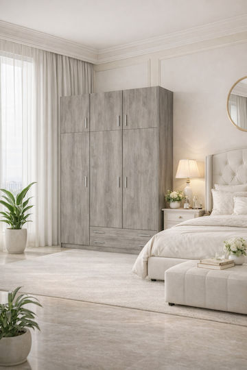 Тройна врата Гардероб 150x60x240cm Пепел Тройна врата Гардероб 150x60x240cm Пепел