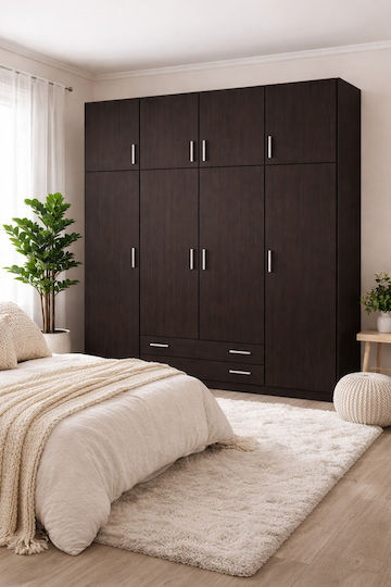 Τετράφυλλη Ντουλάπα 200x60x240cm Wenge Τετράφυλλη Ντουλάπα 200x60x240cm Wenge