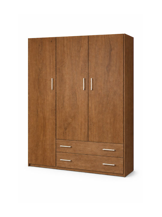Dreifachtür Kleiderschrank Walnuss 110x50x180cm
