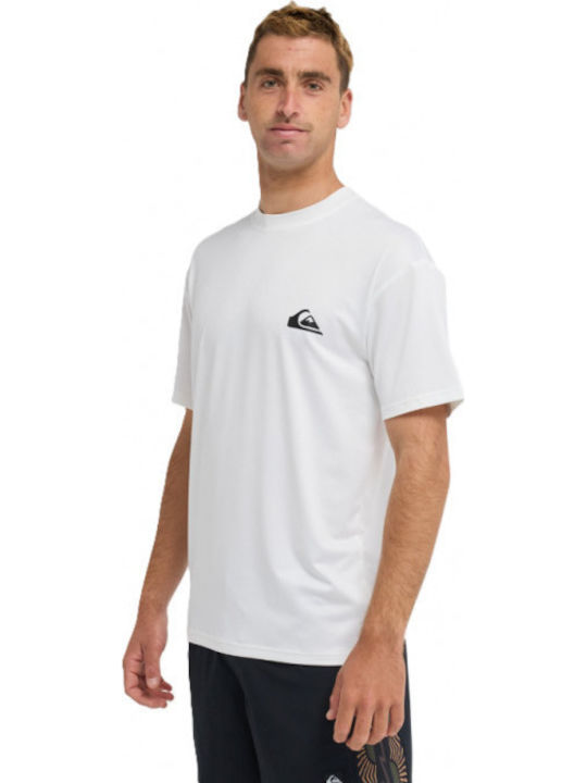 Quiksilver Everyday UPF 50+ Ανδρική Κοντομάνικη Αντηλιακή Μπλούζα Λευκή
