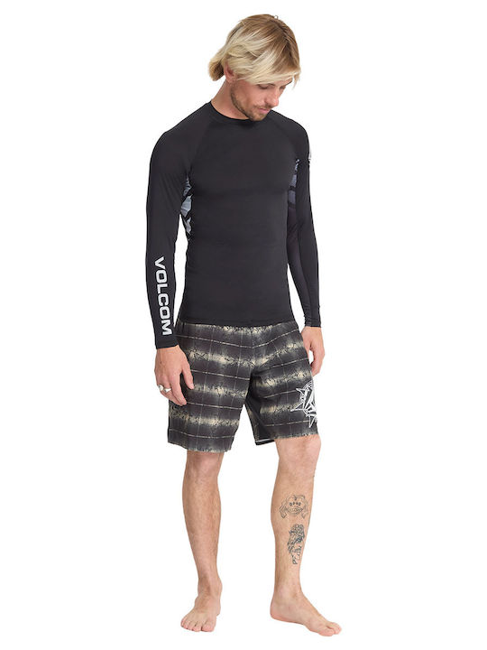 Volcom UPF 50+ Ανδρική Μακρυμάνικη Αντηλιακή Μπλούζα Μαύρη