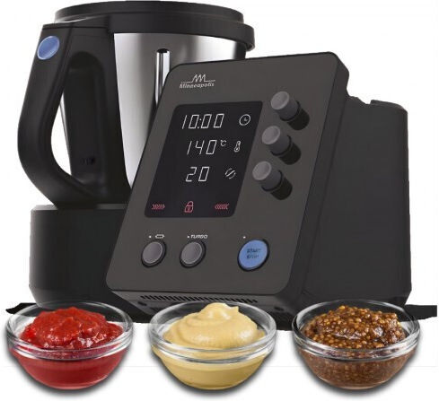 Sirman My Cook Pro Commercial Blender 2kW Thermomixer Black With Container Capacity 4lt 30x29x39cm