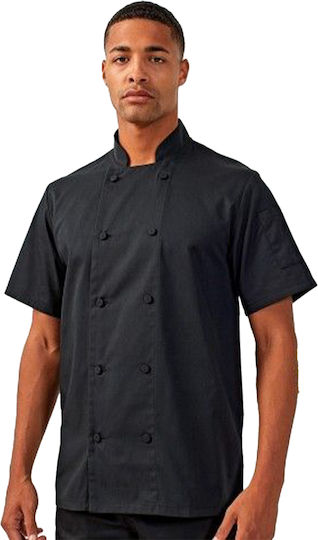 Premier Haina Bucătar 100% Bumbac Unisex Negru cu Mânecă lungă