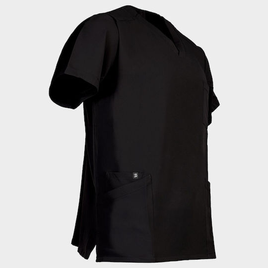 Beunique Bluză Medicală Unisex Neagră