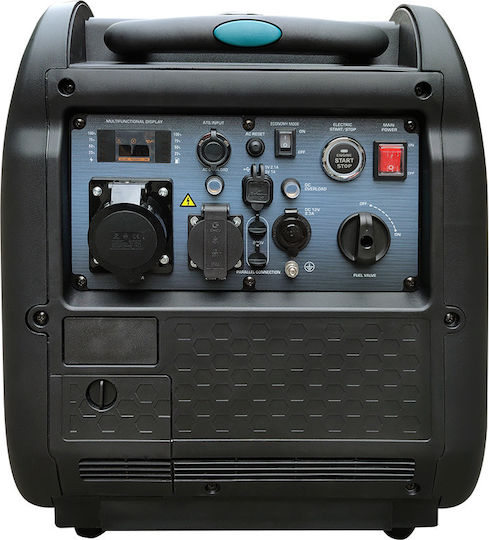 Könner & Söhnen Leise Generator Inverter Benzin/LPG Vier Jahre alt mit Rädern und Maximaler Leistung 6.88kVA