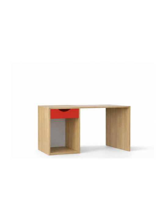Kinder Schreibtisch aus Melamin Rote 130x55x80cm
