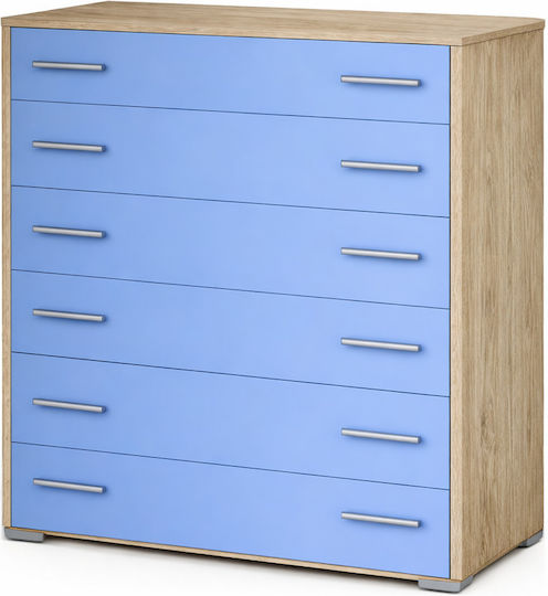 Kinderkommode Hellblau 90x45x108cm