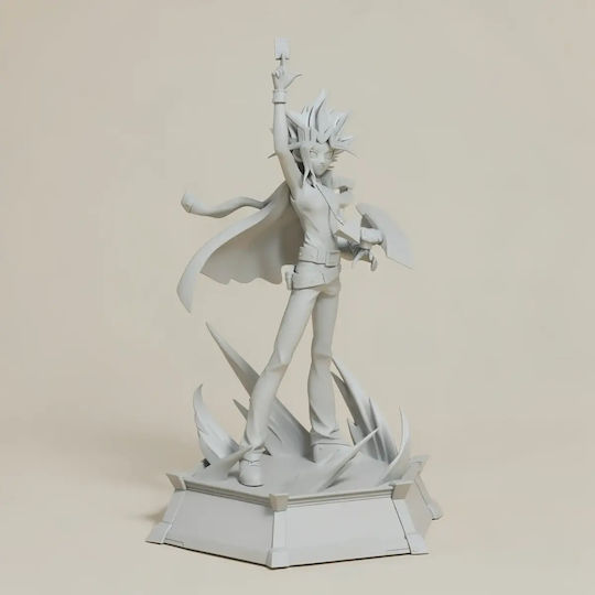 Небоядисана 3D Фигура Yugi Карта Yu Gi Oh Готова За Боядисване DIY Подарък Цветове 20 См 1:8