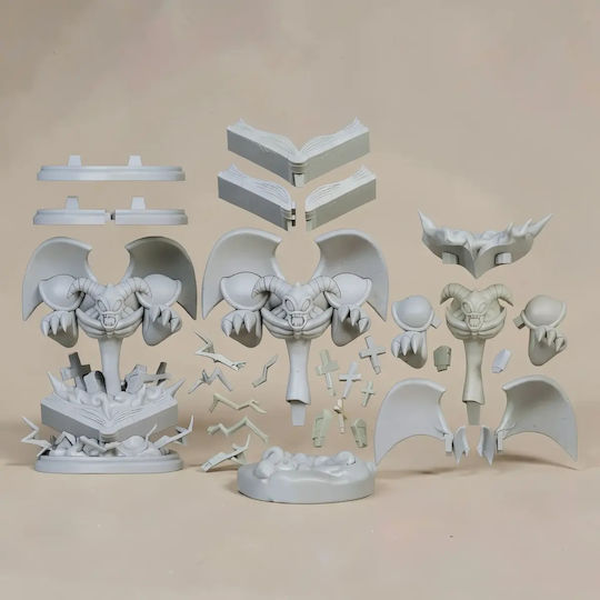 Небоядисана 3D Фигура Toon Summoned Skull Yugioh Боядисване DIY Подарък Цветове 30 см 1:6