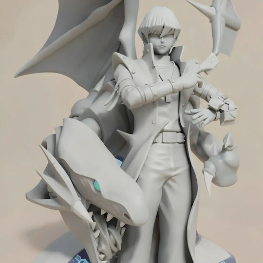 Небоядисана 3D Фигура Kaiba Blue Eye 3D Боядисване DIY Подарък Цветове 20 См 1:8