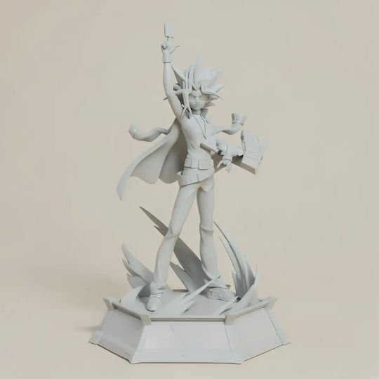 Небоядисана 3D Фигура Yugi Карта Yu Gi Oh Готова За Боядисване DIY Подарък Цветове 30 См 1:6