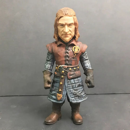 Unbemalte 3d Figur Game der Throne Eddard Stark Chibi 3d Druck Figurine Bemalen Diy Geschenk Farben 15,2 Cm 1:12