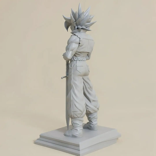 Άβαφη 3d Φιγούρα Future Trunks Stand Sword 3d Βάψιμο Diy Δώρο Χρώματα 15,2 Cm 1:12