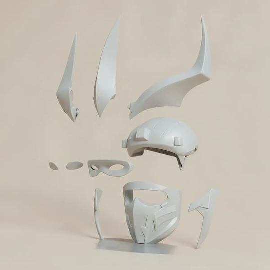 Небоядисана 3D Фигура Cosplay Super Shredder Fortnite Каска Боядисване DIY Подарък Цветове 20 См 1:8