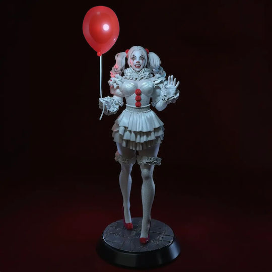 Unpainted 3D Figure It Girl Pennywise V2 3D Model Painting DIY Gift Colors 20 cm 1:8