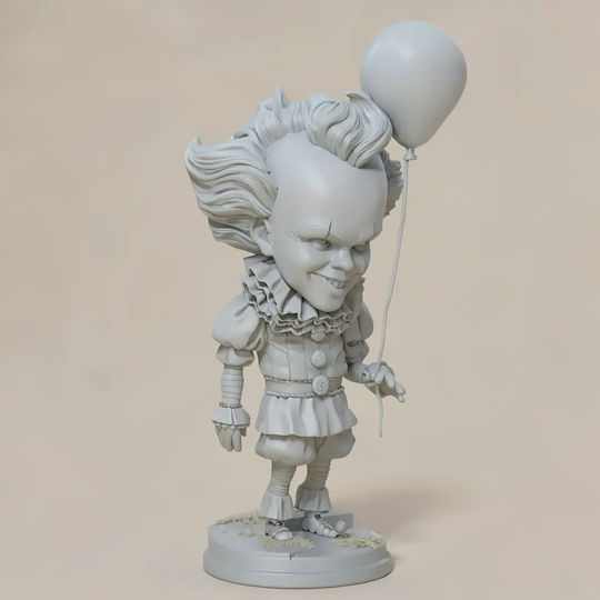 Unpainted 3D Figure Pennywise Chibi 135mm Painting DIY Gift Colors 30 Cm 1:6