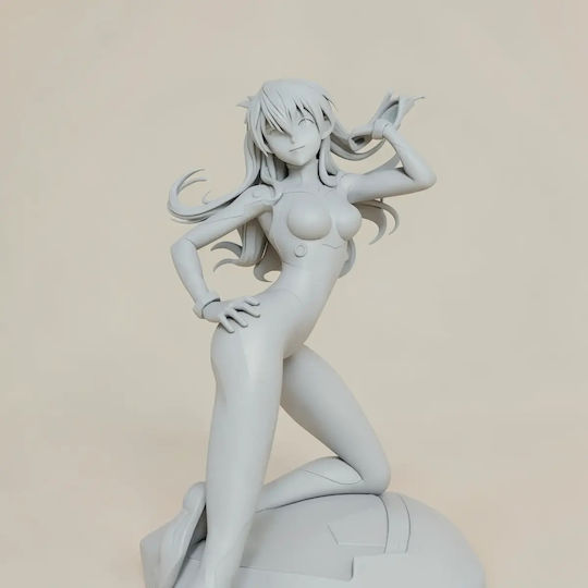 Άβαφη 3d Φιγούρα Asuka Langley Stand Pose 230mm Βάψιμο Diy Δώρο Χρώματα 15,2 Cm 1:12