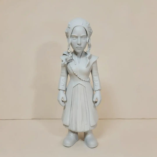 Unpainted 3D Figure Game Thrones Daenerys Targaryen Chibi 3D Printing Figurine Painting DIY Gift Colors 15.2 Cm 1:12